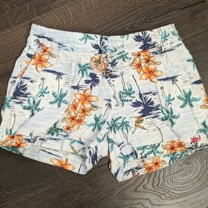 Tropical print shorts